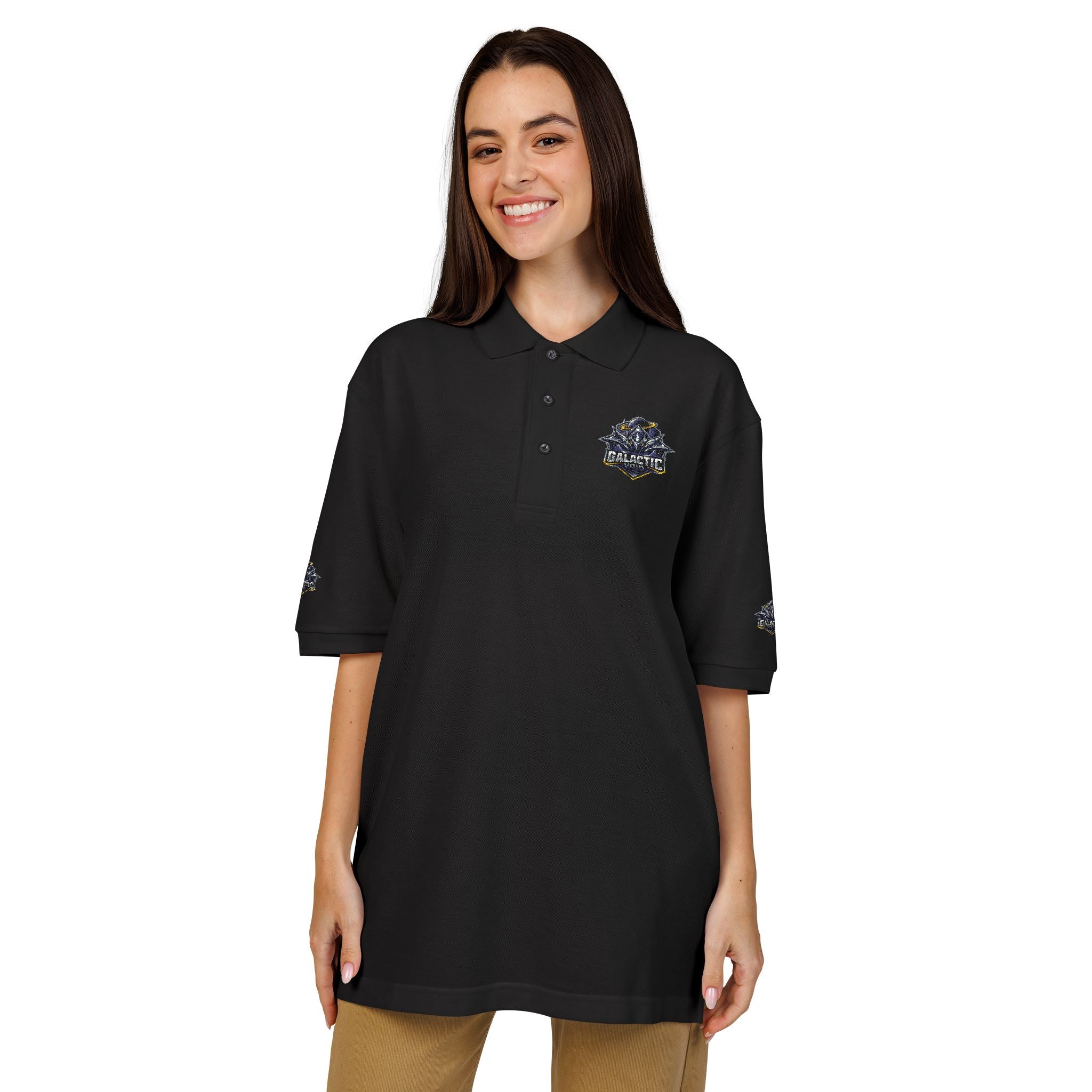 Embroidered Galactic Void Polo