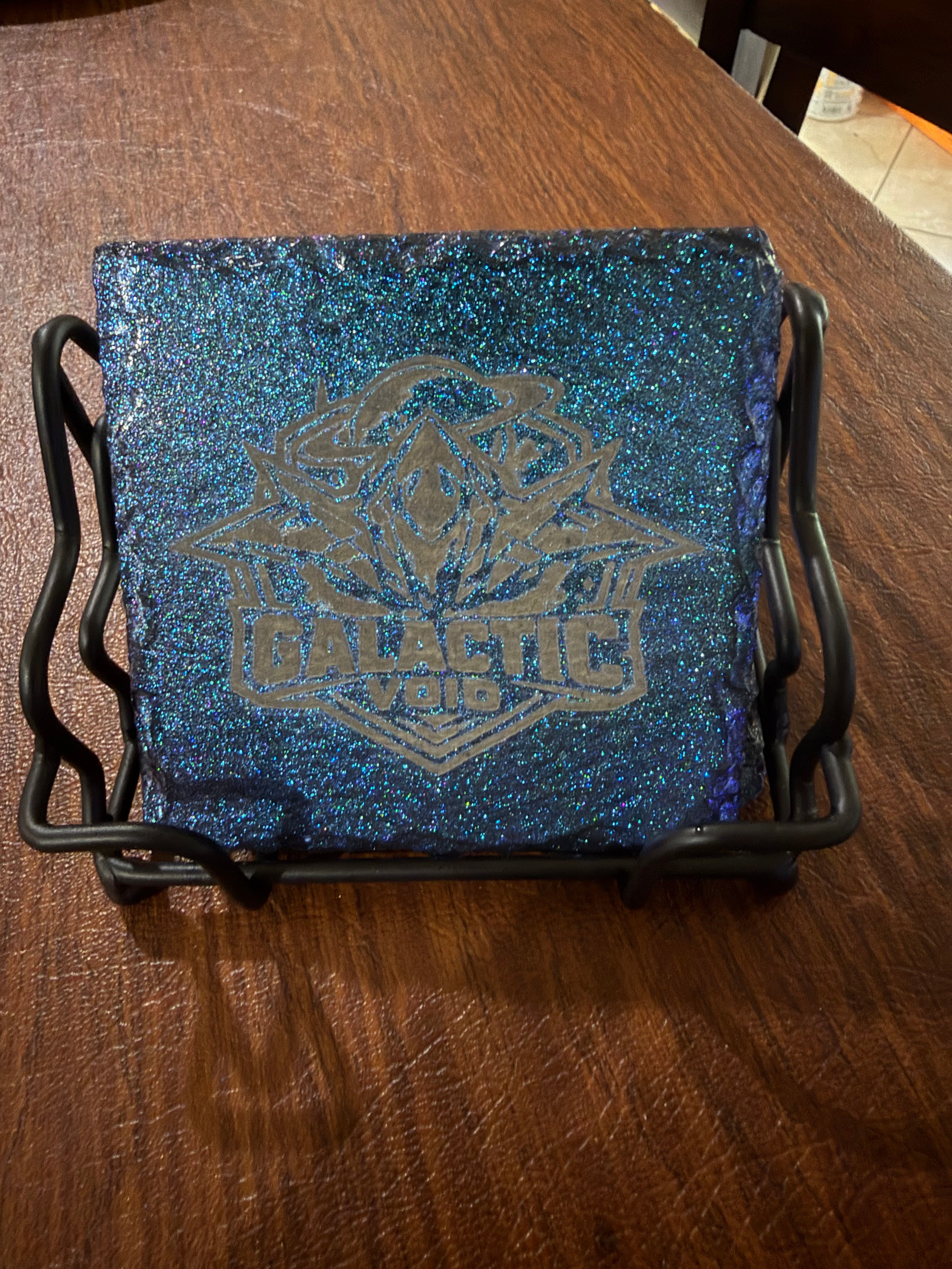 4 Pack of Galactic Void slate coasters